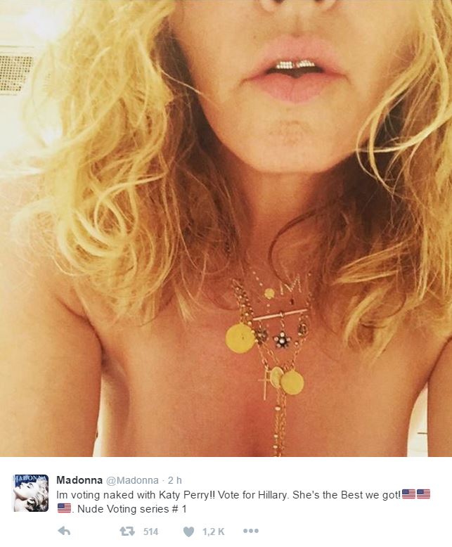 Katy Perry anima a los electores de Estados Unidos a votar desnudos