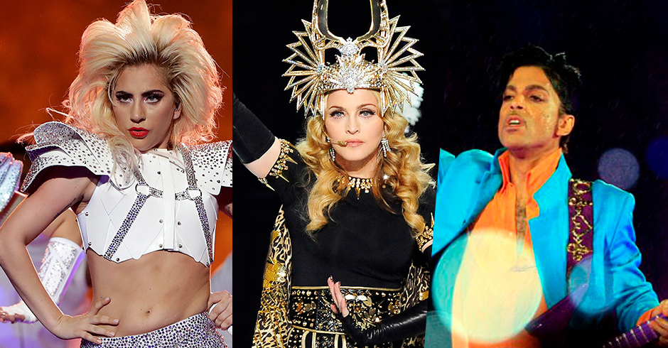 Lady Gaga, Madonna y Prince en la Super Bowl