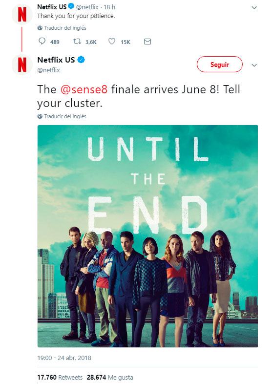 Netflix anuncia la fecha del capítulo final de ‘Sense 8’