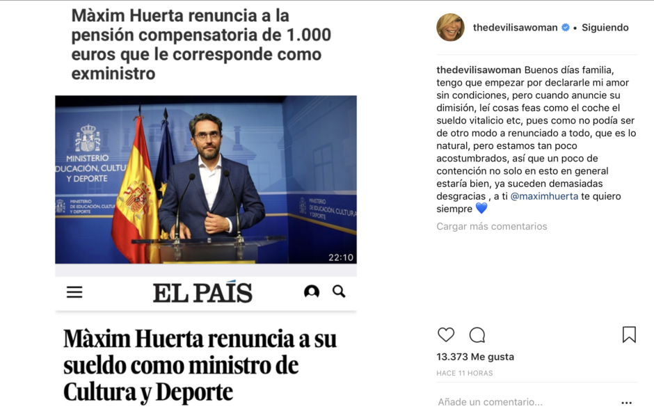 Màxim Huerta renuncia a su sueldo como ministro
