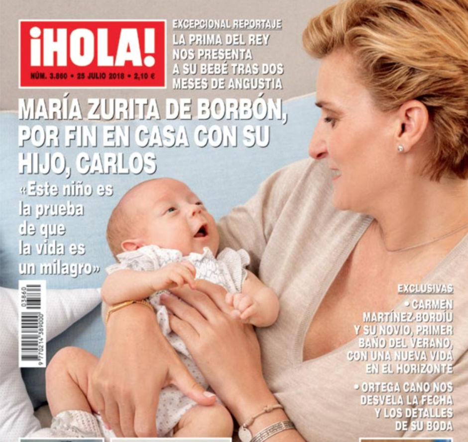 María Zurita de Borbón, prima del rey Felipe VI, sobre su maternidad en solitario: "Hay muchos tipos de familia, y nosotros somos uno más de los que existen"