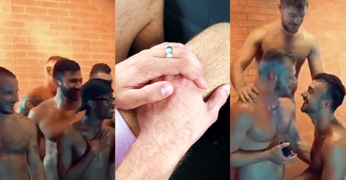 Un actor porno gay le pide matrimonio a su novio en mitad de una orgía