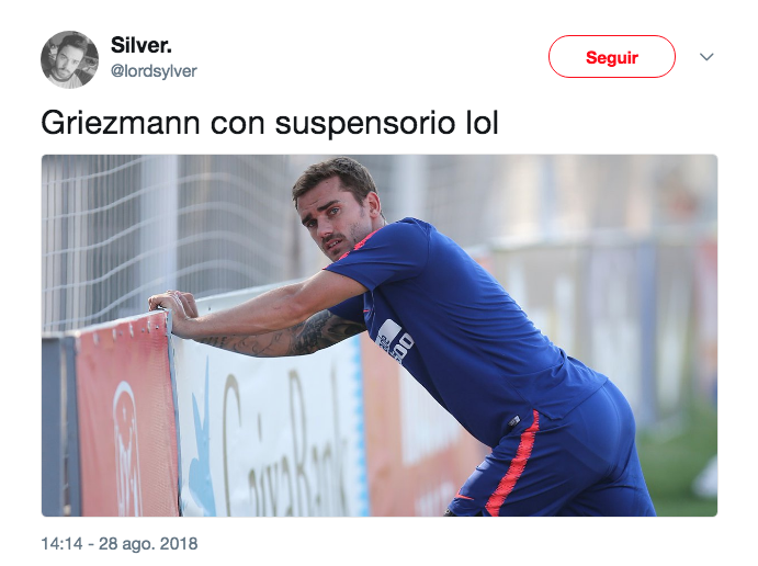 ¿Lleva el futbolista Antoine Griezmann suspensorio en esta foto?
