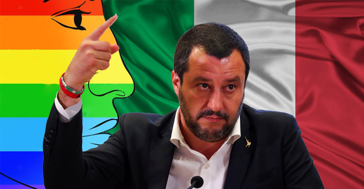 El Ministro italiano Matteo Salvini da una patada al colectivo LGTBI de su país