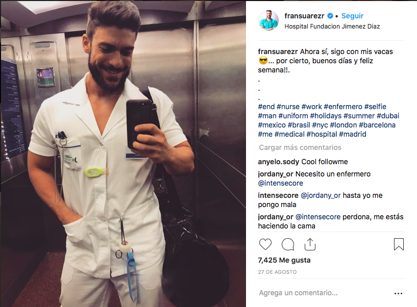 Fran Suárez, el enfermero más sexy del mundo: "Invito a todo el mundo a que me conozcan y después juzguen"