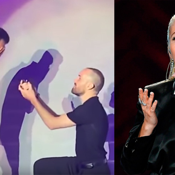La emotiva pedida de mano gay en un concierto de Christina Aguilera