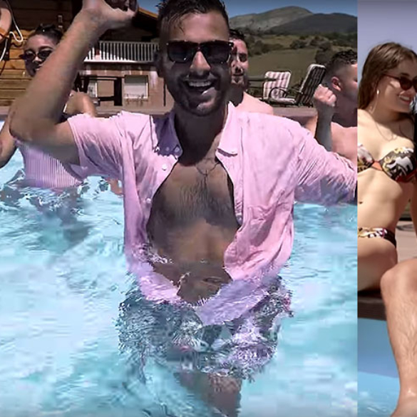 La fiesta en la piscina de Juan Antonio ('OT 2017') para el vídeo de 'No te echo de menos'
