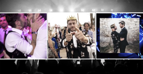 Alucinante: el primer vídeo de la boda a todo tren de Pelayo Díaz