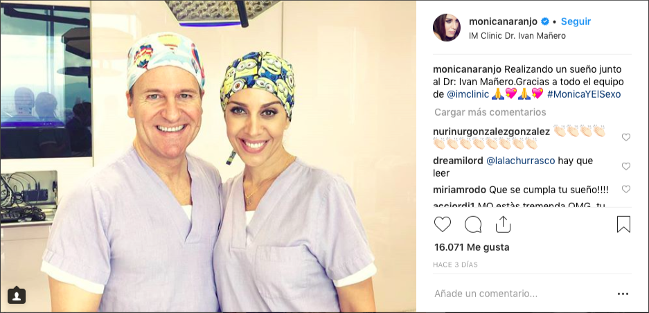 ¿Qué sueño cumple Mónica Naranjo con el cirujano estético Iván Mañero?
