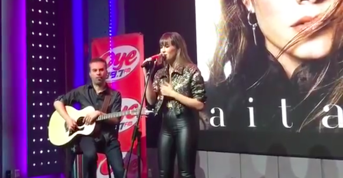 Aitana presenta su nuevo single, 'Vas a quedarte', en un concierto privado