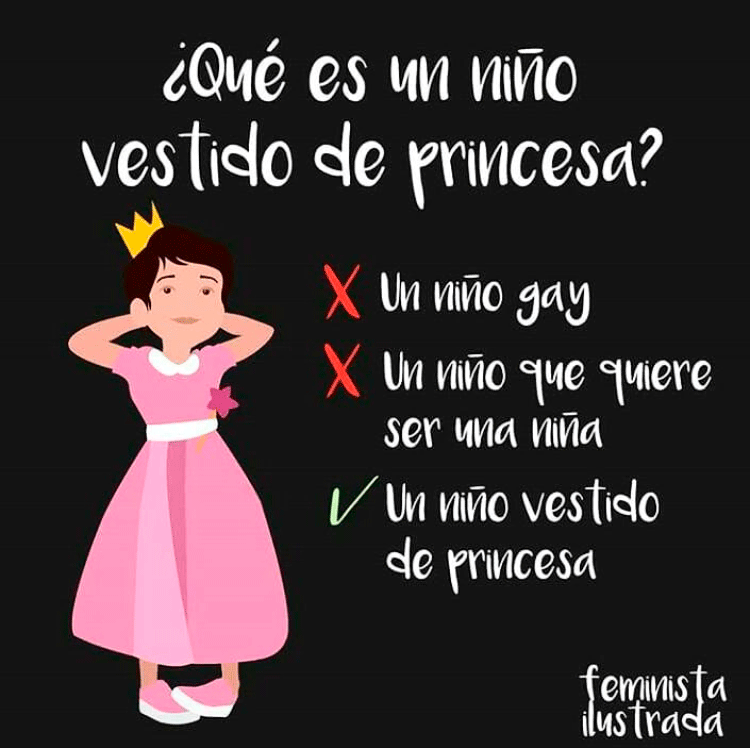 ¿Qué es un niño vestido de princesa? El meme contra la educación homófoba y sexista