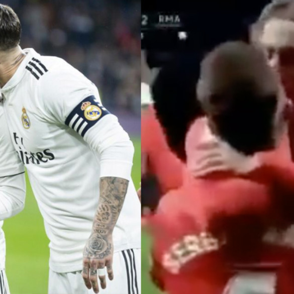 El  apasionado beso entre Sergio Ramos y Modric (Real Madrid) del que habla todo el mundo