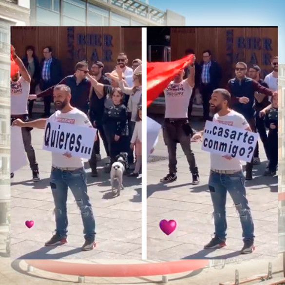 La emotiva pedida de mano gay en la plaza de Pedro Zerolo de Madrid