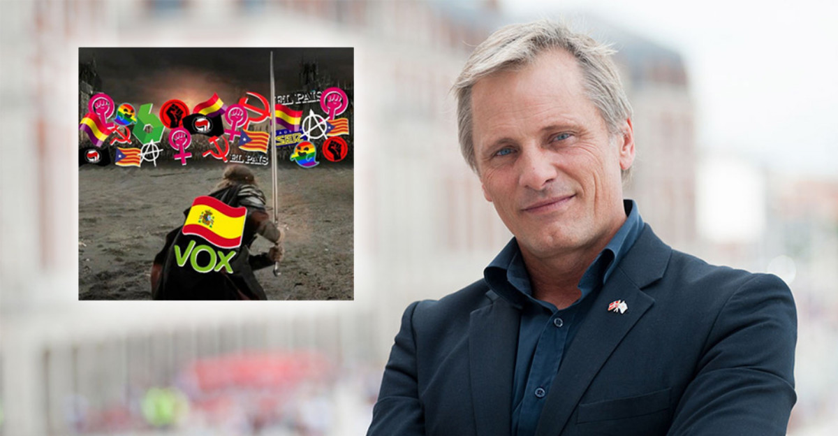 Viggo Mortensen contra Vox por la polémica foto que creó a Gaysper