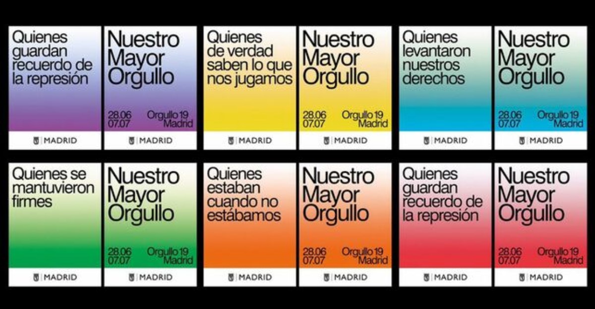 Polémica por el cambio de las banderolas del Orgullo del Ayuntamiento de Madrid
