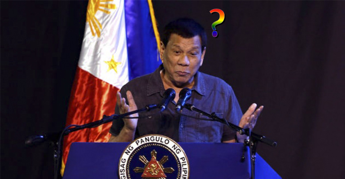 El presidente de Filipinas asegura que se "curó" de ser gay