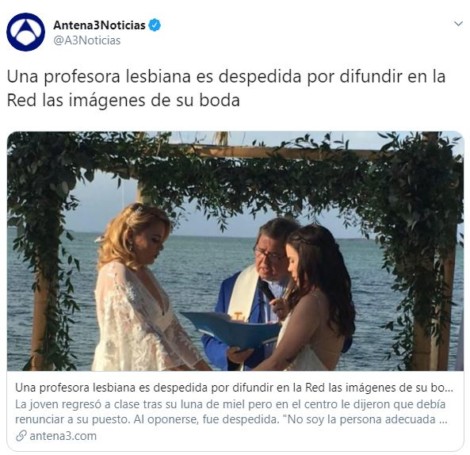 Corrige un tweet sobre el despido de una profesora lesbiana y se hace viral