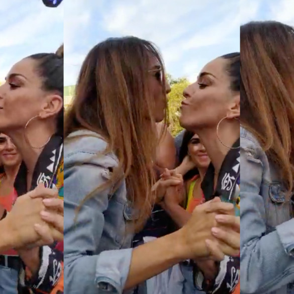 El momentazo del Orgullo de Madrid: el beso de Mónica Naranjo y Ruth Lorenzo