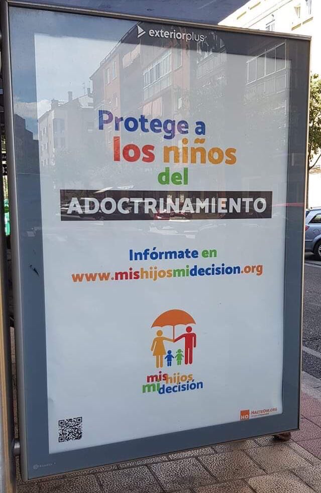 El nuevo mensaje LGTBIfóbico de Hazte Oír que se puede ver por España