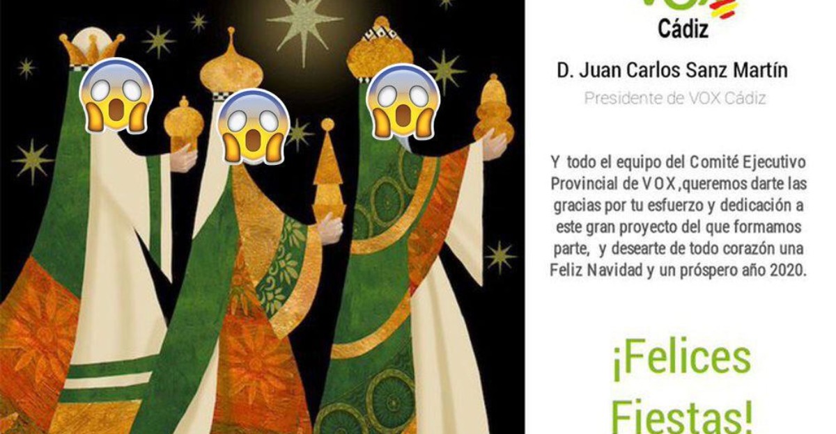 El indignante boceto de felicitación de Navidad de Vox que hace arder las redes