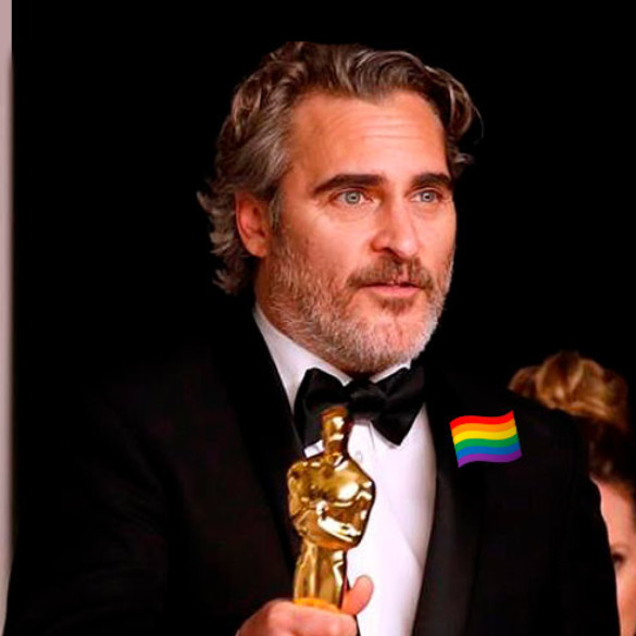 Joaquin Phoenix se acuerda del colectivo LGTBI en los Oscar 2020