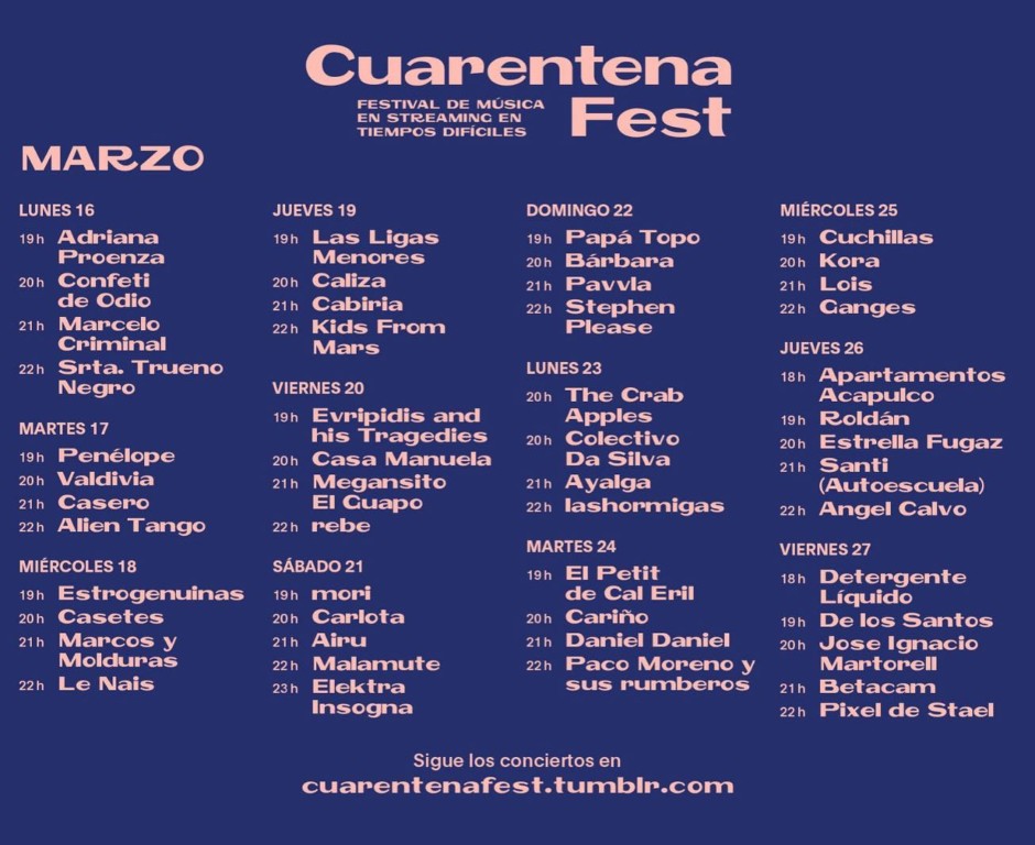 Arranca el Cuarentena Fest, herramienta de distracción y de visibilización de artistas independientes