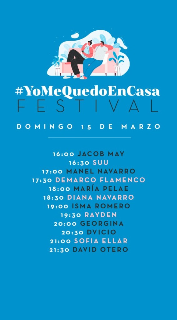 #YoMeQuedoEnCasaFestival, una genial iniciativa de nuestros músicos
