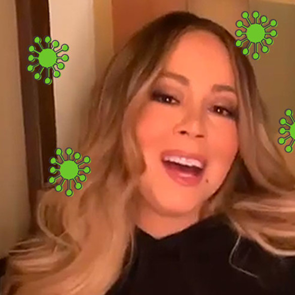 Mariah Carey termina con el coronavirus en 10 segundos