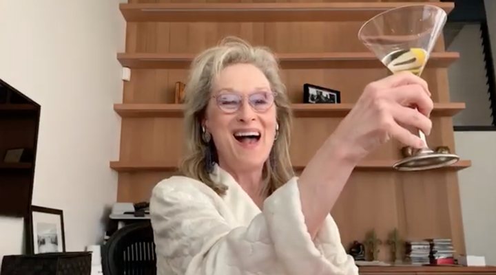 Meryl Streep se pilla un pedo en una videollamada con sus amigas
