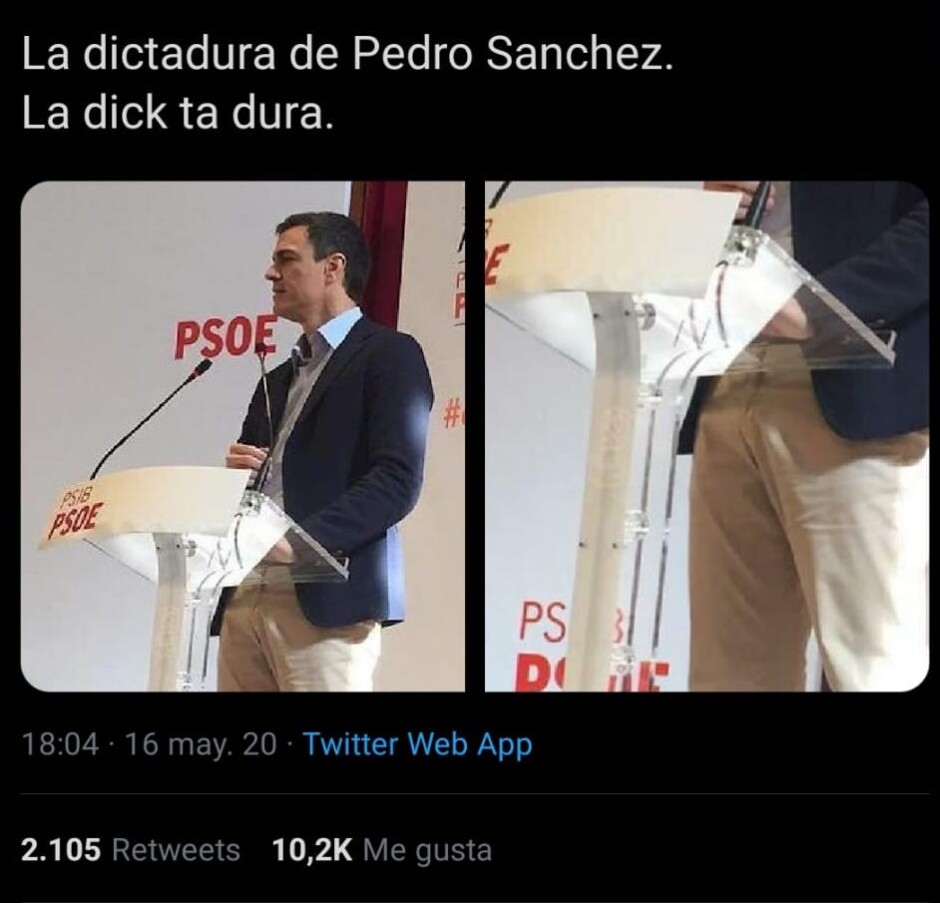 El paquete de Pedro Sánchez se hace viral por su ‘dick ta dura’