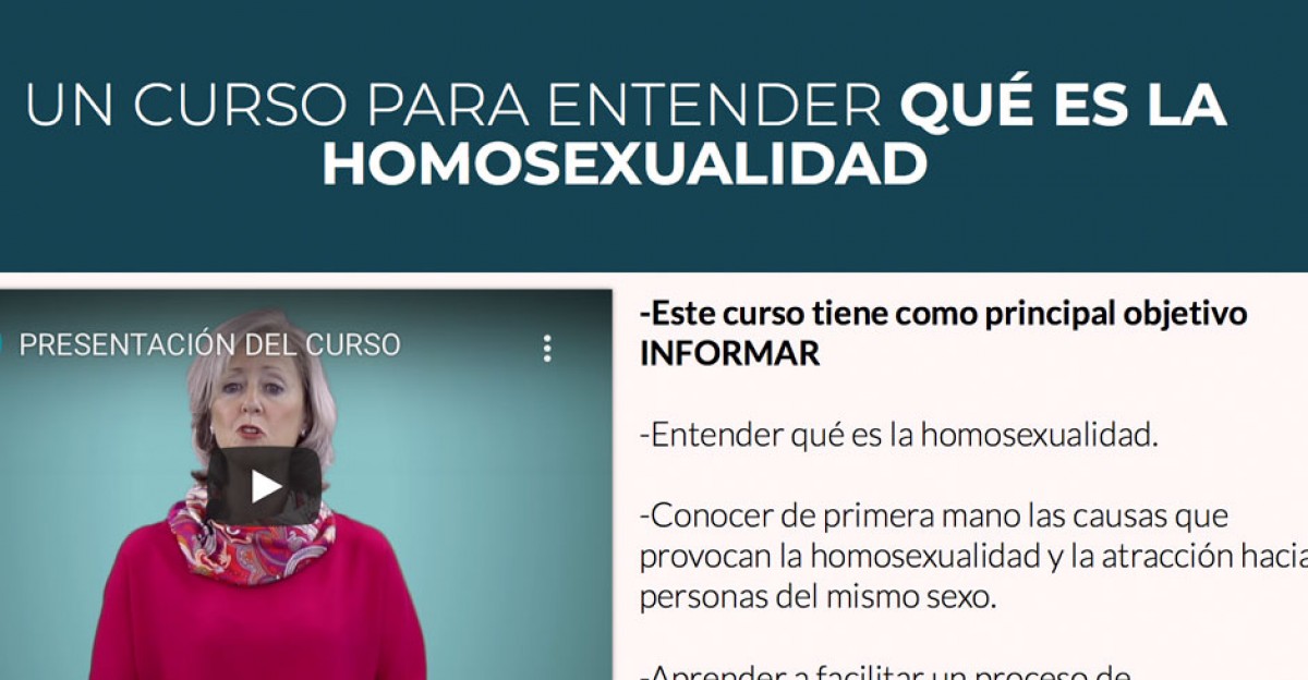 Terapias de conversión online en el confinamiento: la web 'camino a la heterosexualidad' de Elena Lorenzo sigue activa