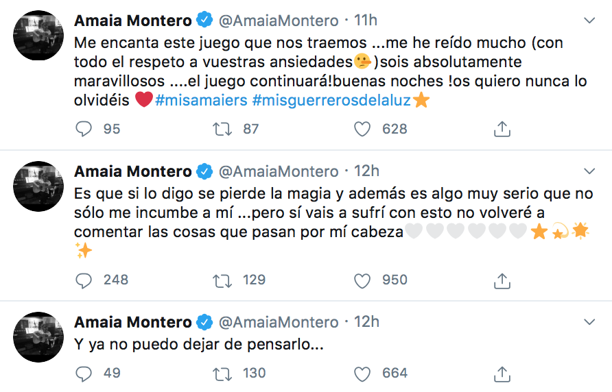 Amaia Montero podría haber anunciado su vuelta a La Oreja de Van Gogh en Twitter