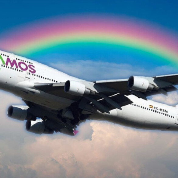 La aerolínea Wamos Air te lleva al arcoíris en el Orgullo