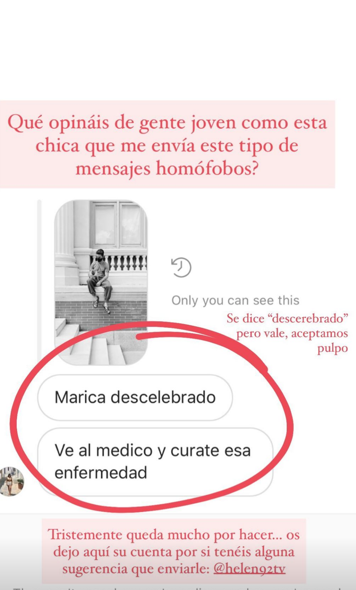 Pelayo Díaz recibe un mensaje homófobo que colma el vaso (Y responde con dureza)