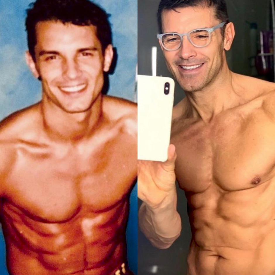 La foto que muestra el antes y después de los abdominales de Jesús Vázquez