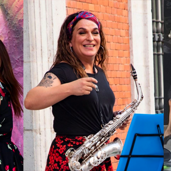 La aplaudida saxofonista trans que ha conquistado el corazón de Madrid con su espíritu LGTB