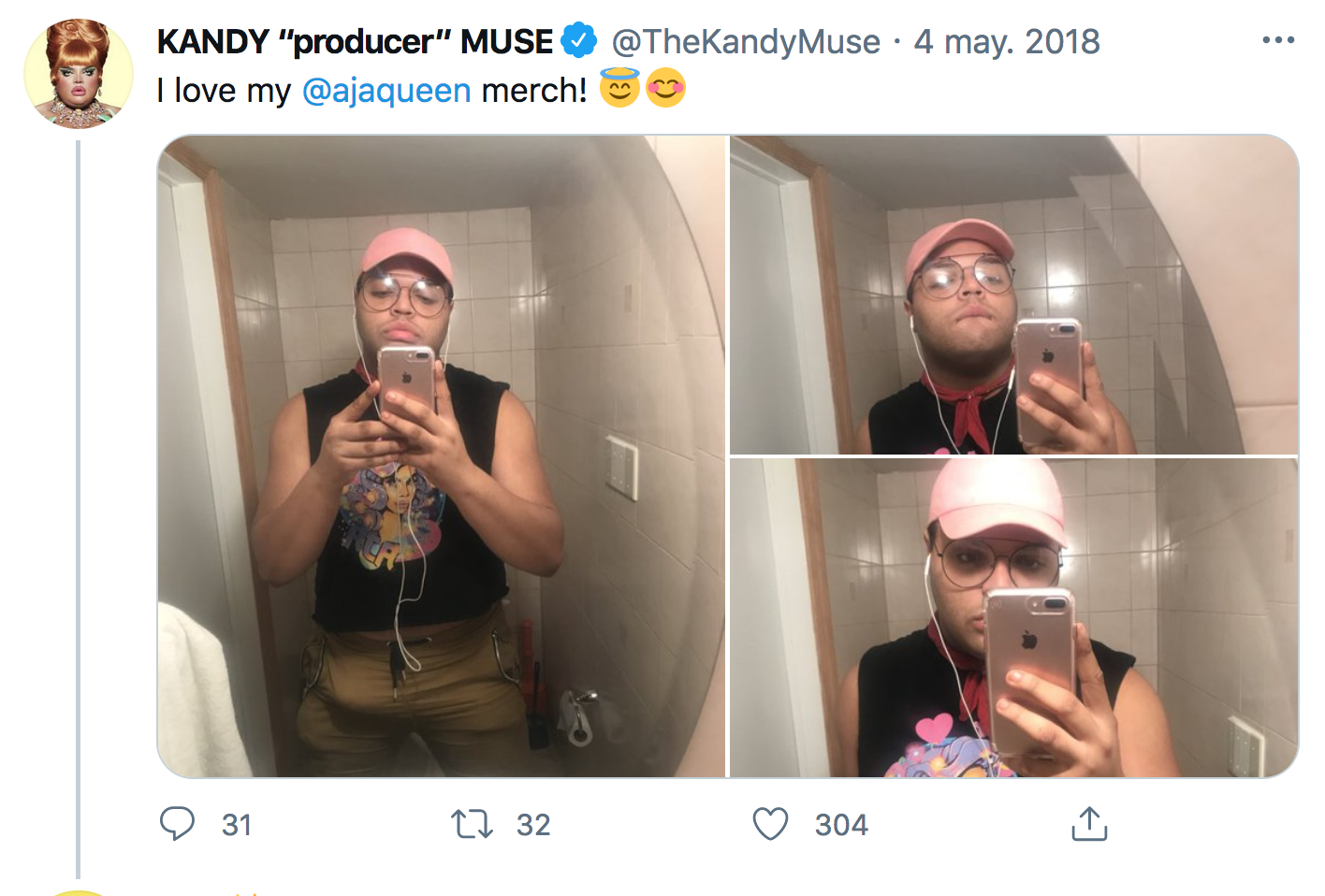 Kandy Muse ('RuPaul's Drag Race') presume de pene frente al espejo