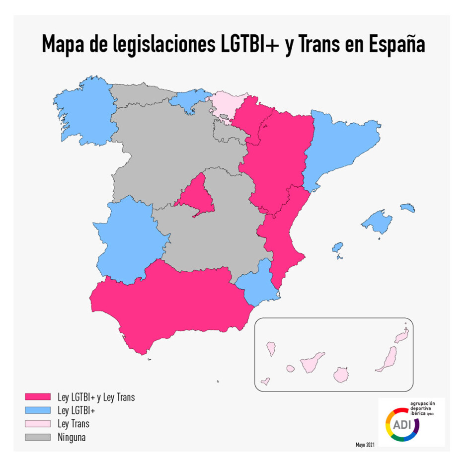 ‘Tarjeta roja’ para Asturias, las dos Castillas y La Rioja por carecer de legislación que proteja al colectivo LGTBI+