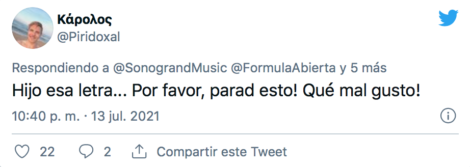 Criticas a la canción de Fórmula Abierta que homenajea a Àlex Casademunt por ser "de mal gusto"
