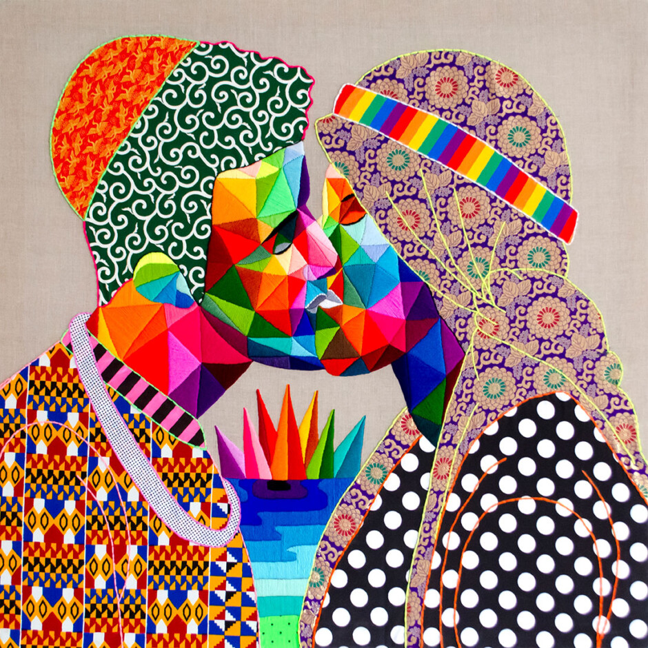 Okuda San Miguel presenta en Madrid el mural 'The Multicolored Kiss': "Defiendo un mundo más abierto a la diversidad"