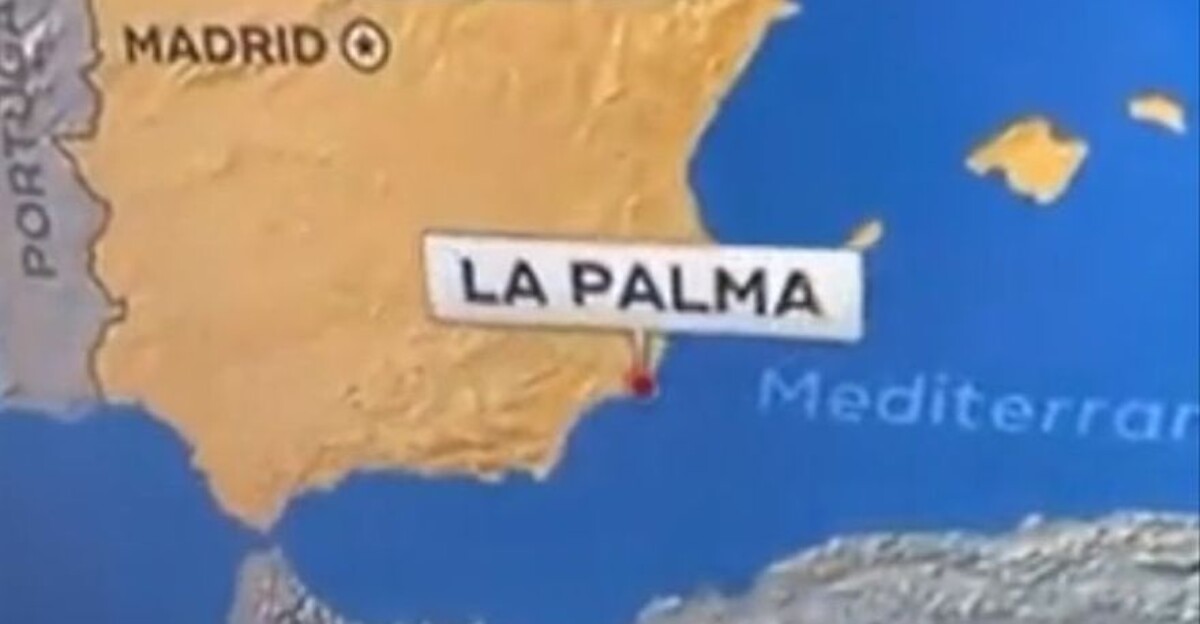 Los estadounidenses se lían y sitúan el volcán de La Palma en Murcia