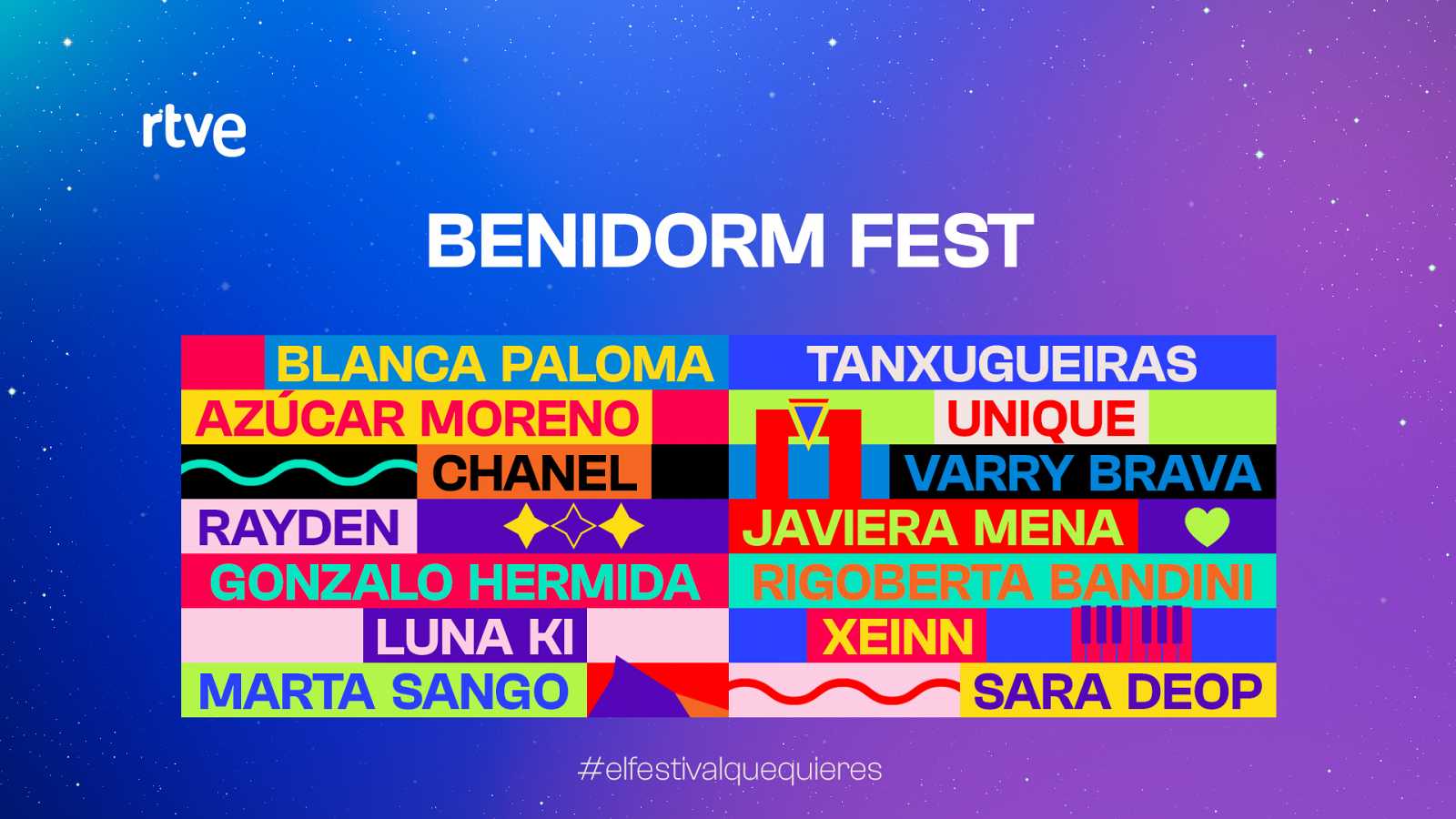 Estas son las 14 apuestas para Eurovisión que participarán en el Benidorm Fest
