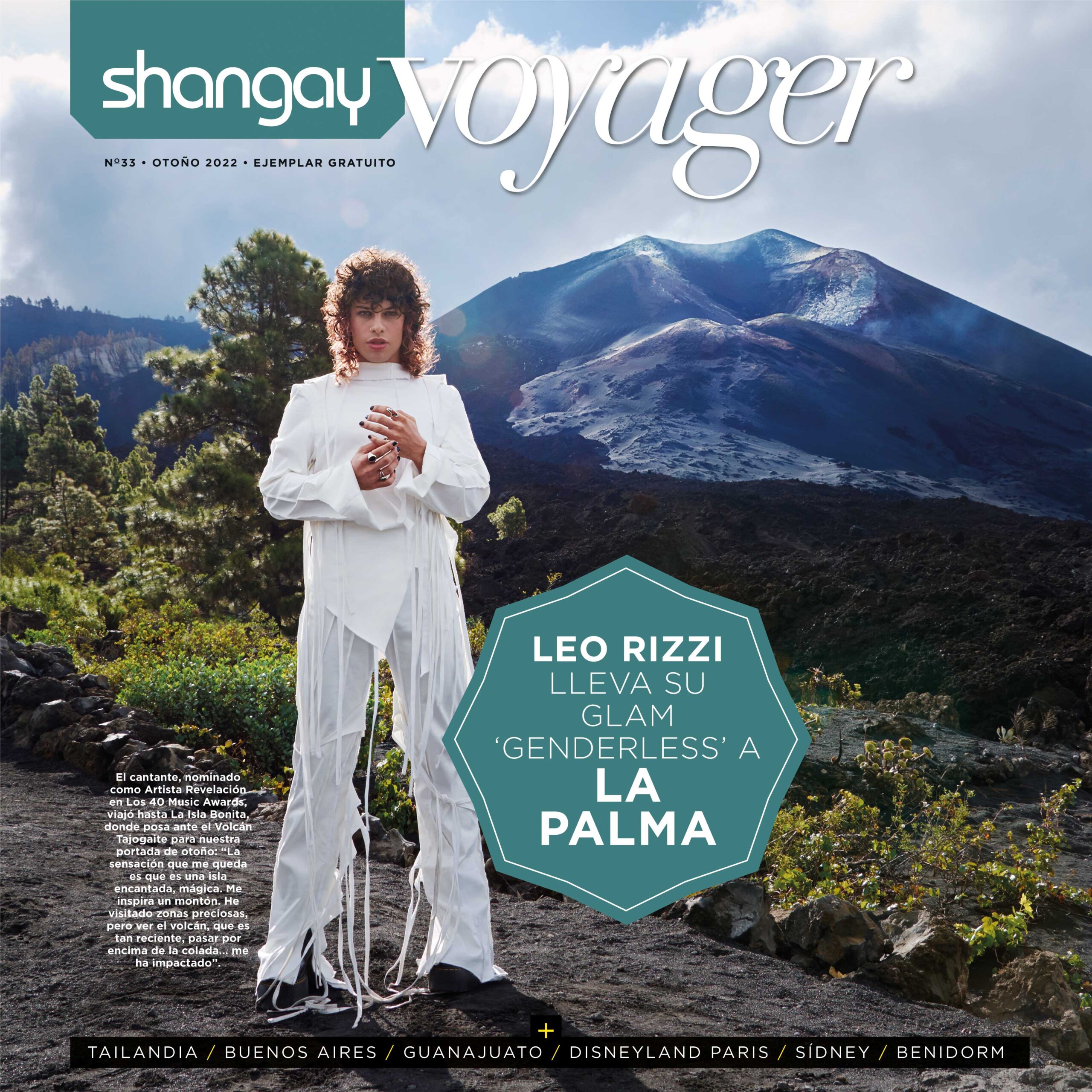 Todas las fotos de Leo Rizzi en La Palma para la portada de Shangay Voyager