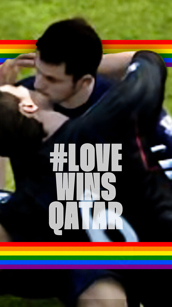 “#LoveWinsQatar”: es momento de demostrar que los futbolistas sí se besan