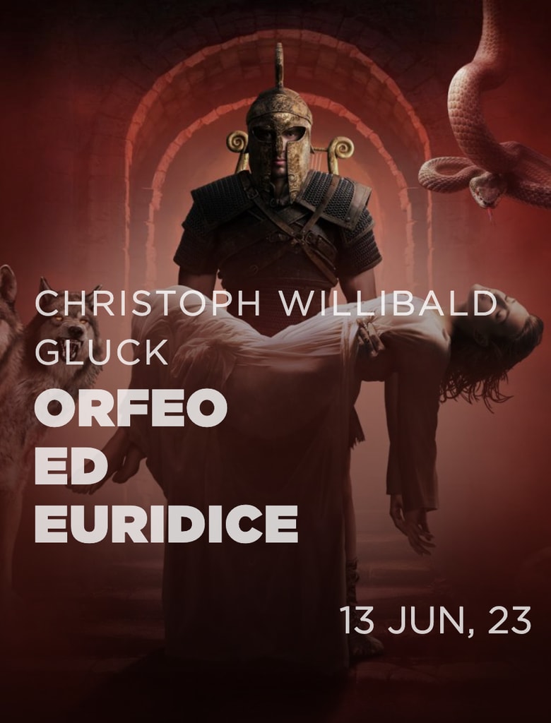 Cartel de Orfeo y Euridice en Teatro Real de Madrid