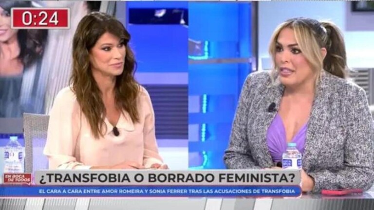 Las redes sociales se vuelcan con Amor Romeira ante la transfobia de Sonia Ferrer