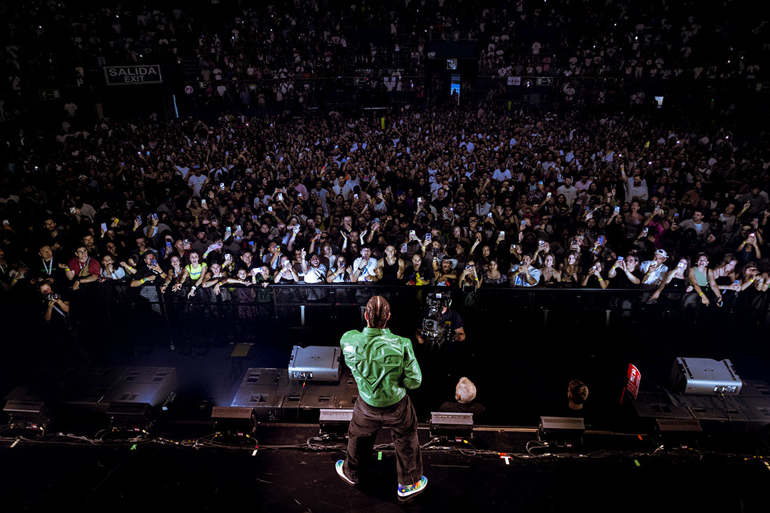 J Balvin, en su concierto en Madrid.