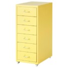 HELMER Cajonera con ruedas, amarillo, 49'99€