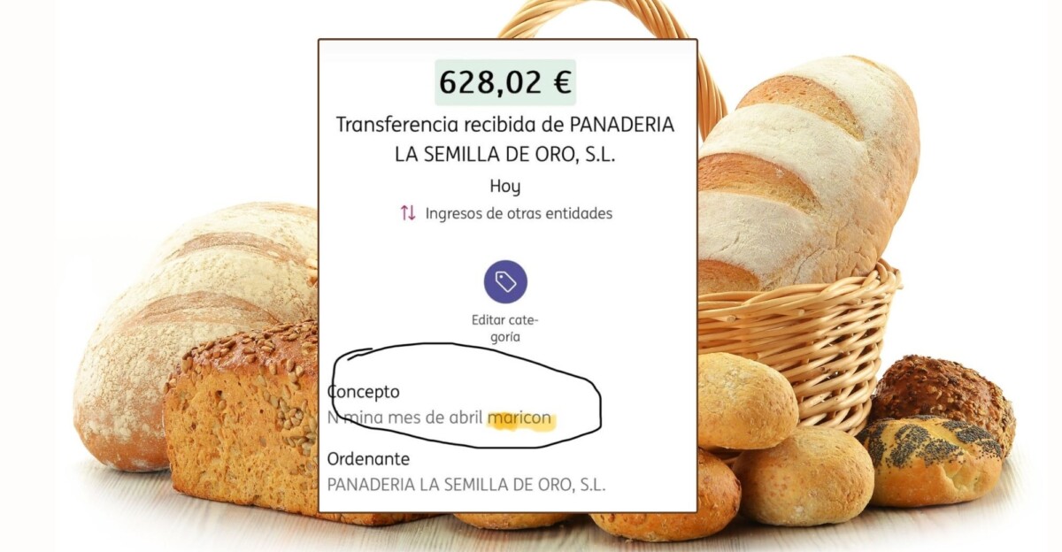 La panadería La Semilla de Oro y "maricón" en el concepto de la nómina de un empleado