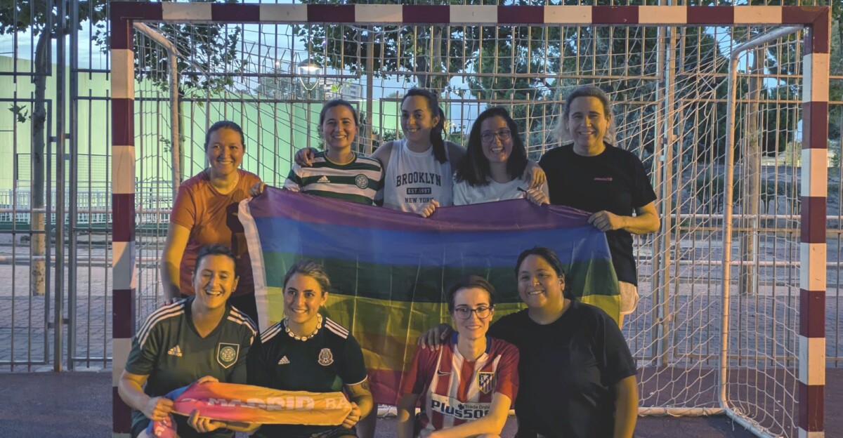 Jugadoras del equipo femenino LGTB de fútbol sala de GMadrid